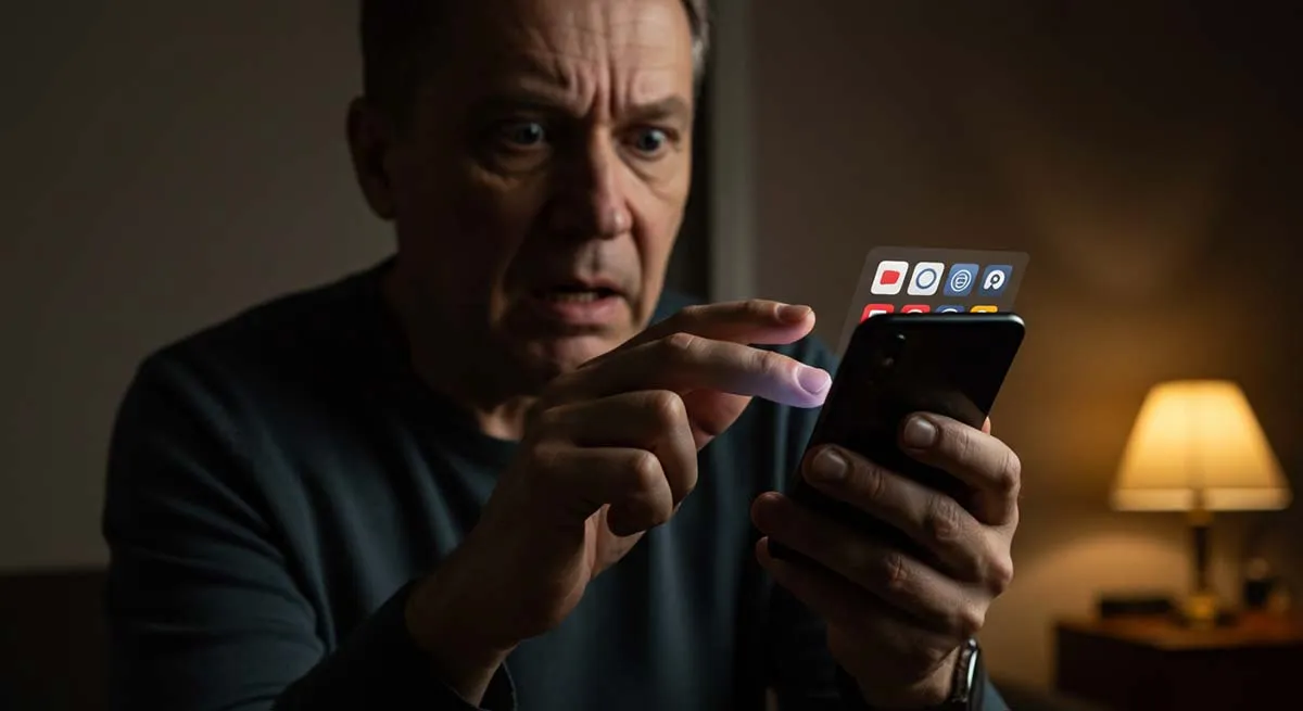 User taking quick steps to stop phone surveillance